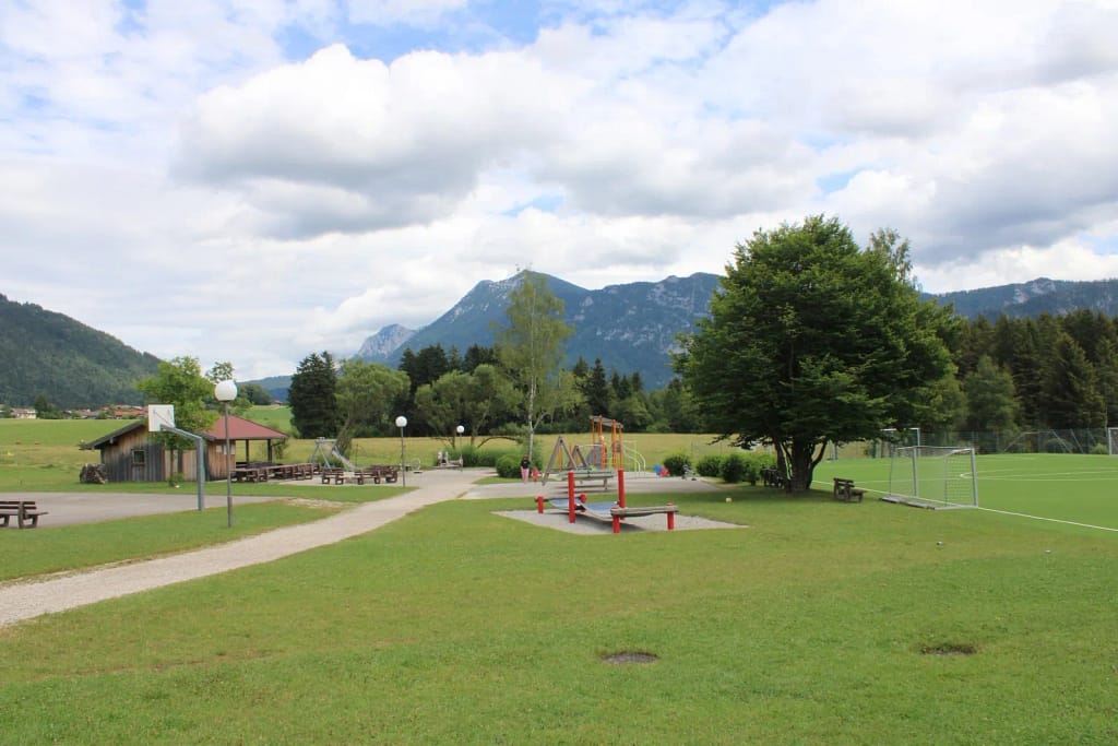 Blick auf den Spielplatz
