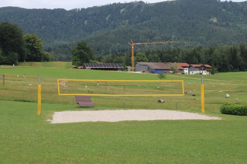 Blick auf den Spielplatz