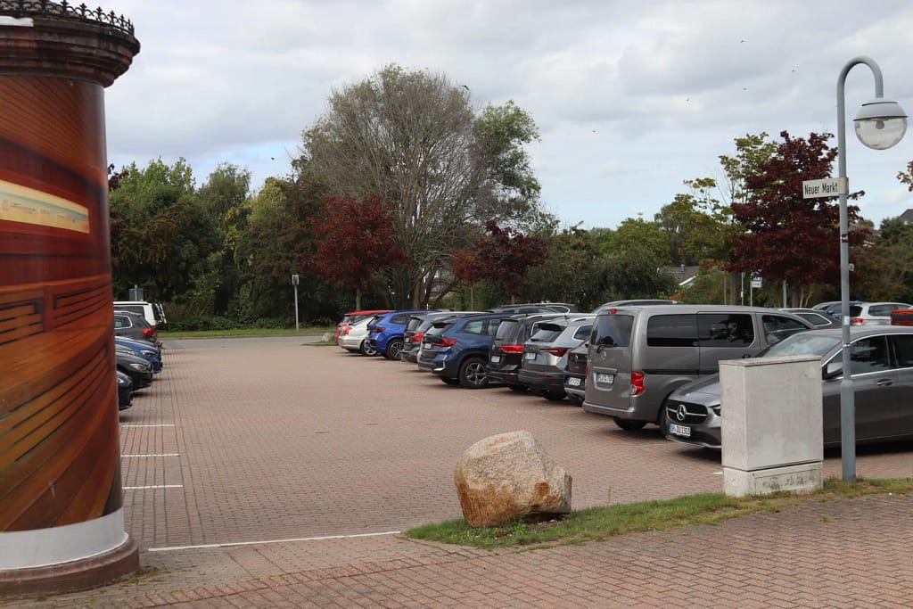 Parkplatz in Grömitz nahe der Promenade