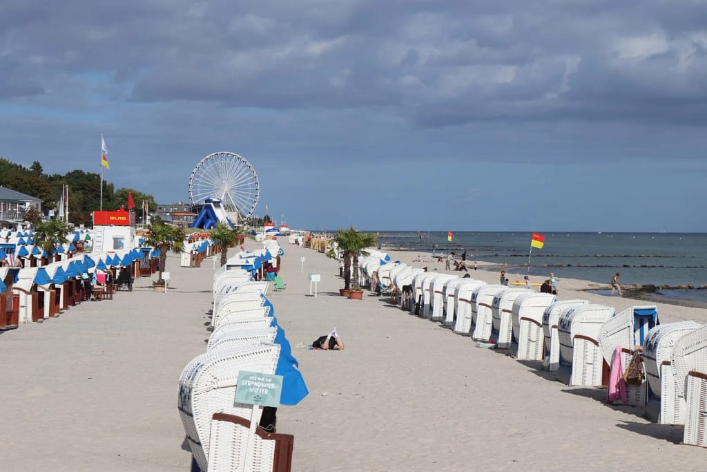Strandkörbe am Ostseestrand von Grömitz