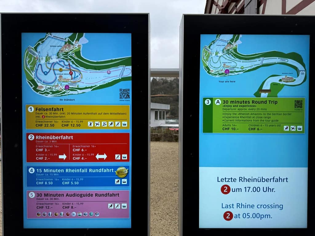 Preise für die Bootsfahrt